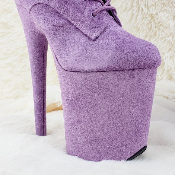 Flamingo 1050 Lilac 8" High Heel Ankle Calf Boots - Picture 13 of 16